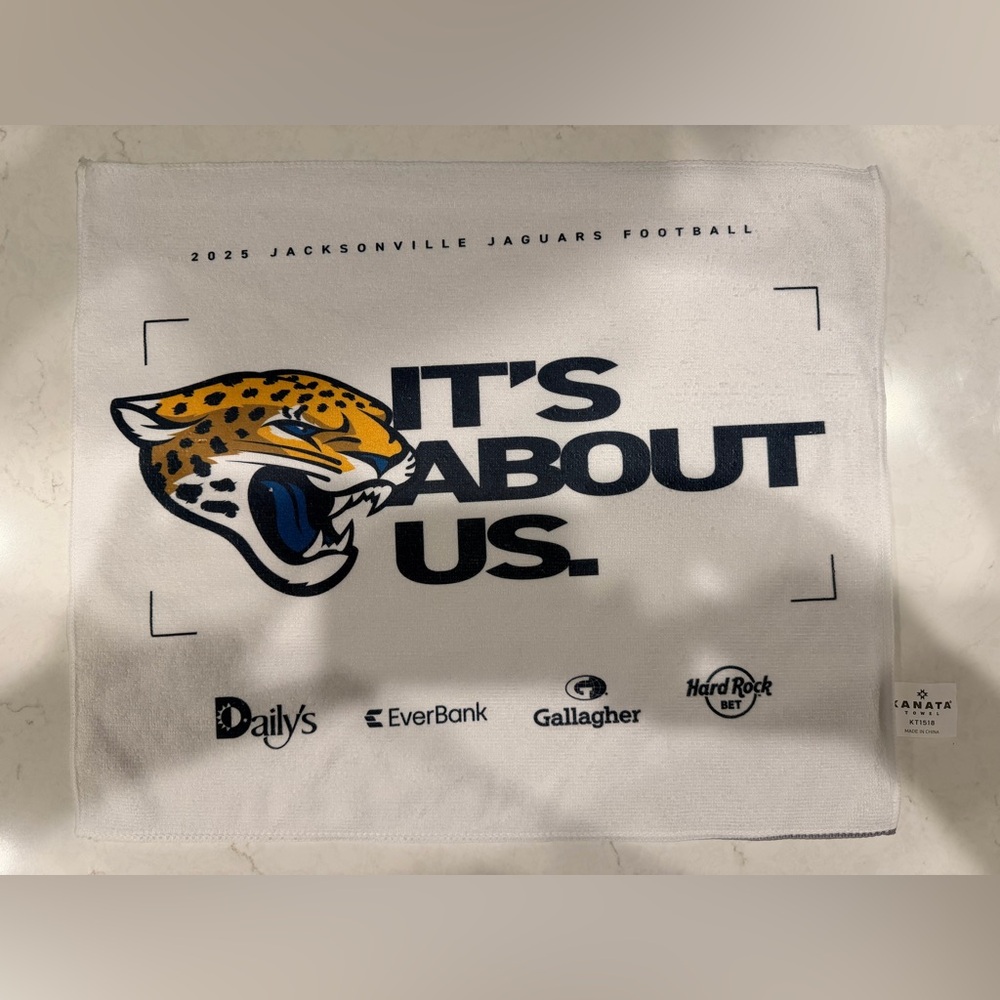 Jacksonville Jaguars Football Rally Towel STADIUM EXCLUSIVE Wild Card Game 2026